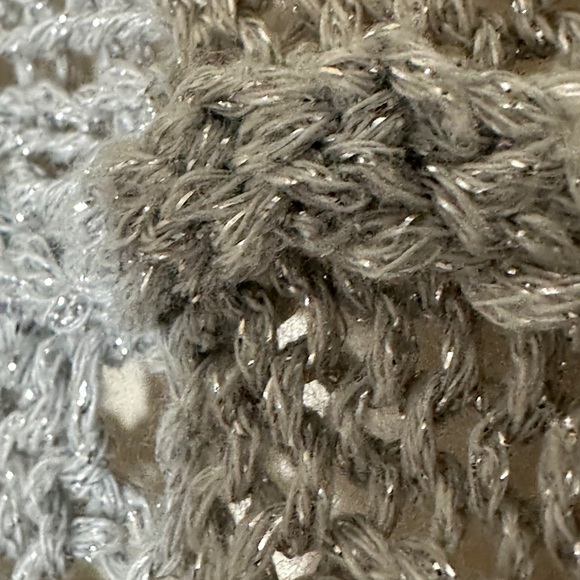 Chico’s Crochet Cocoon Shrug Sweater Silver Gray - Large / Extra Large - Picture 7 of 7